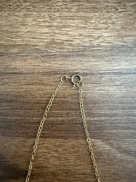 California State Pendant Necklace Opal Gold Chain Dainty Delicate NWOT - Picture 3 of 3